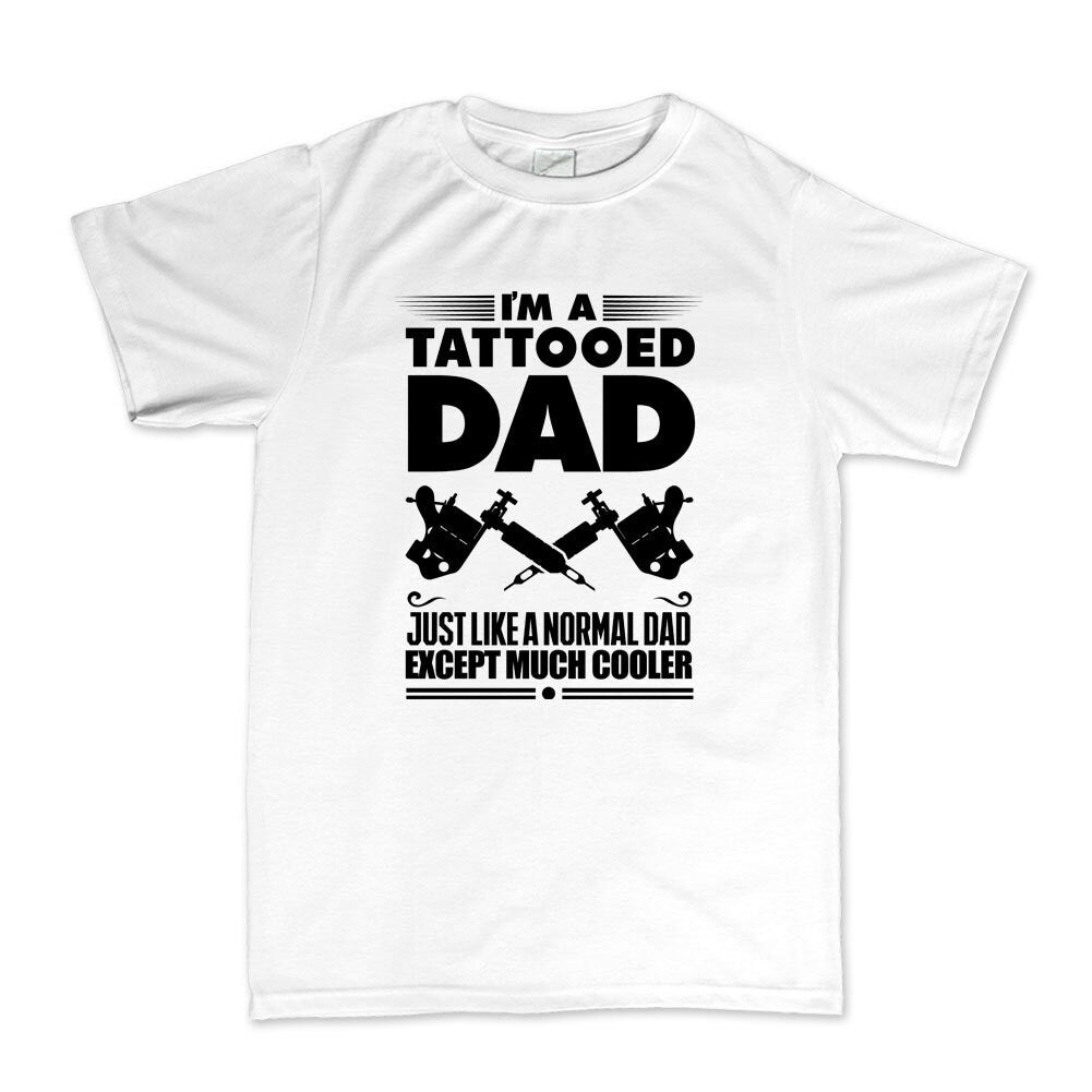 Tattoo Dad Father's Day Birthday Gift Mens T shirt Tee Top T-shirt - R743