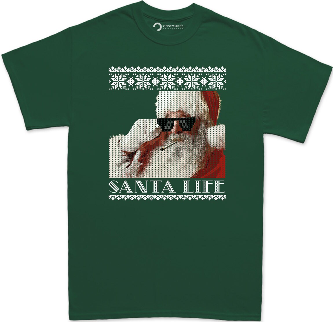 Funny Christmas Santa Shirt, Christmas Gift Shirt, Funny Santa Claus Shirt, Christmas Holiday Shirt, Santa Face Shirt, Santa Life Mens Shirt