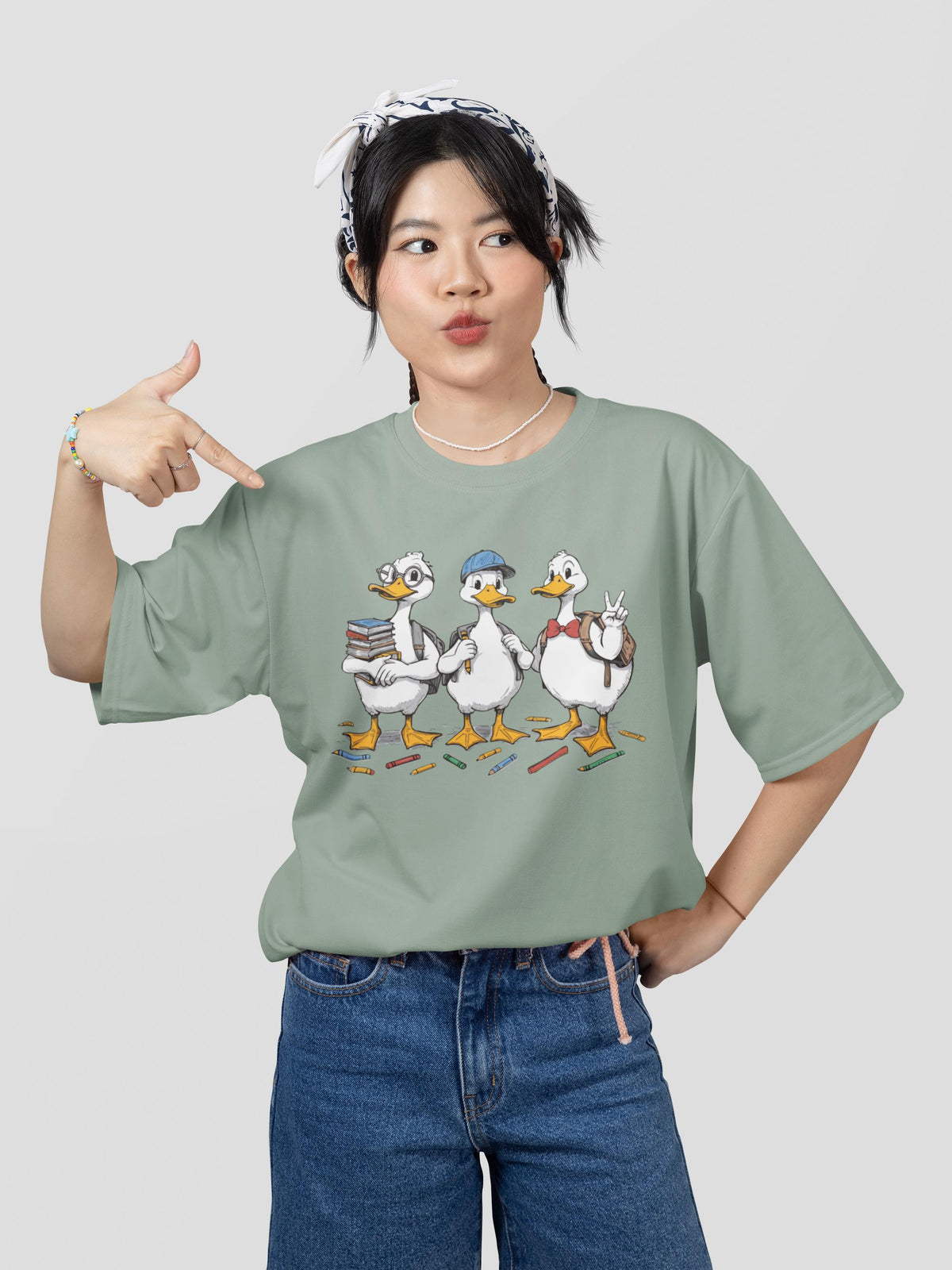 Comfort Colors® Little Duck Goose Back to School Shirt, Cute Geese Teacher Student Tee, BTS First Day Graphic Tee