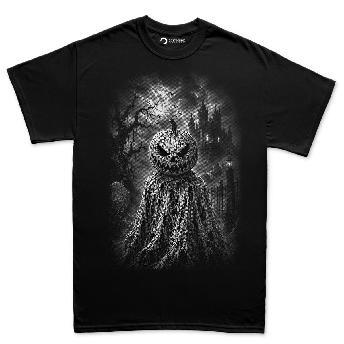Pumpkin Reaper Shirt, Gothic Horror Halloween T-Shirt, Dark Fantasy Castle Hoodie, Jack O Lantern Sweatshirt, Haunted Graveyard Tee Gift
