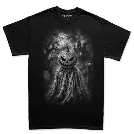 Pumpkin Reaper Shirt, Gothic Horror Halloween T-Shirt, Dark Fantasy Castle Hoodie, Jack O Lantern Sweatshirt, Haunted Graveyard Tee Gift