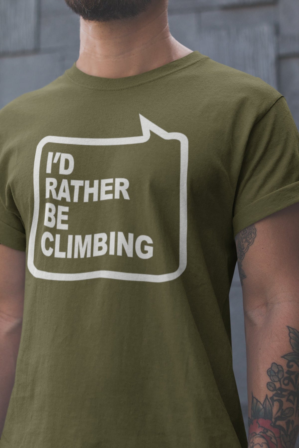 Rock Climbing Mens T-shirt, Sport Lover Funny Men Shirt, Funny Climbing Quotes T-shirt, Rock Climbing Gift, I'd Rather Be Climbing Shirt