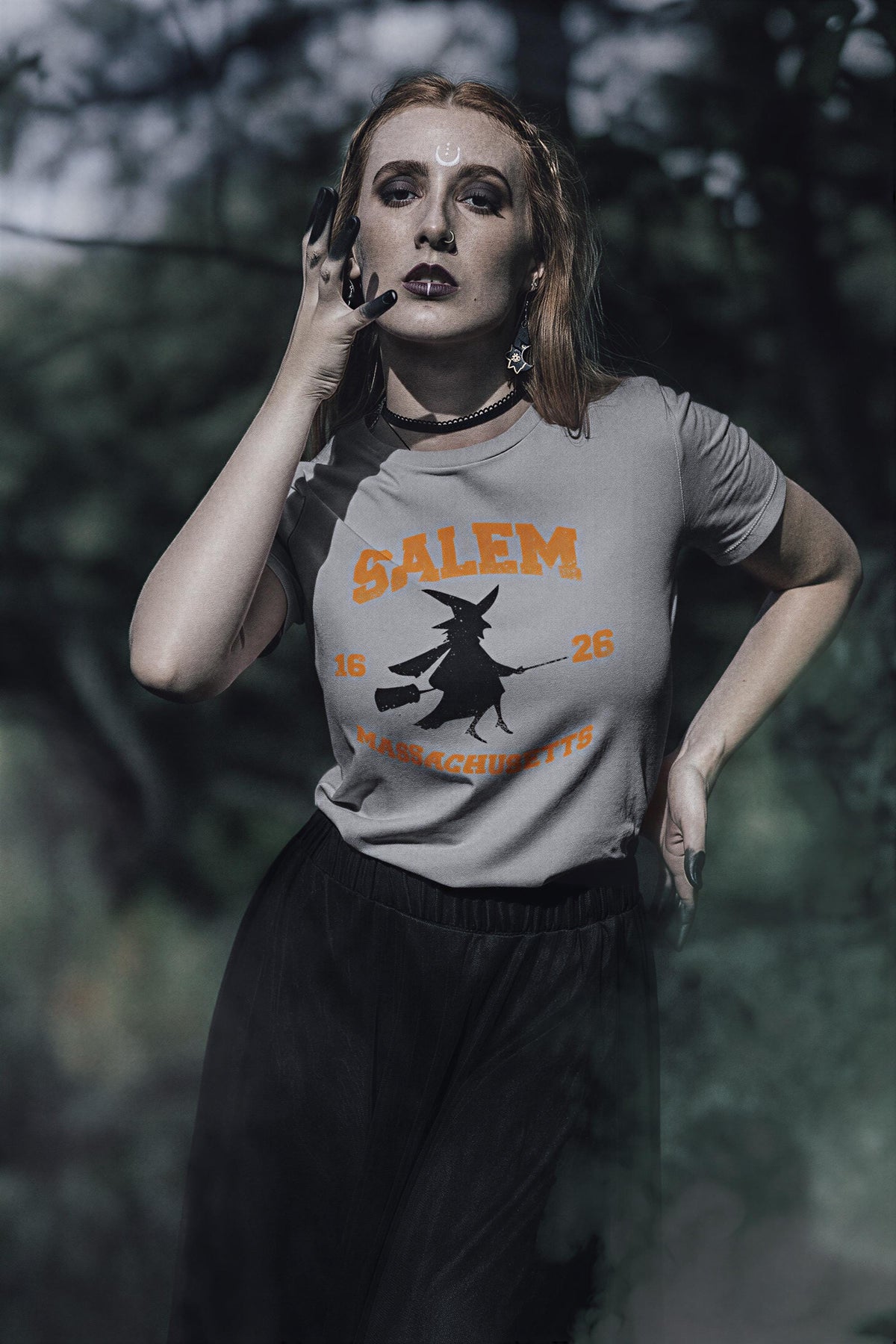Salem Massachusetts Witch Shirt, Vintage Varsity Halloween T-Shirt, Flying Witch Broom Hoodie, Retro Salem Sweatshirt, Halloween Tee Gift