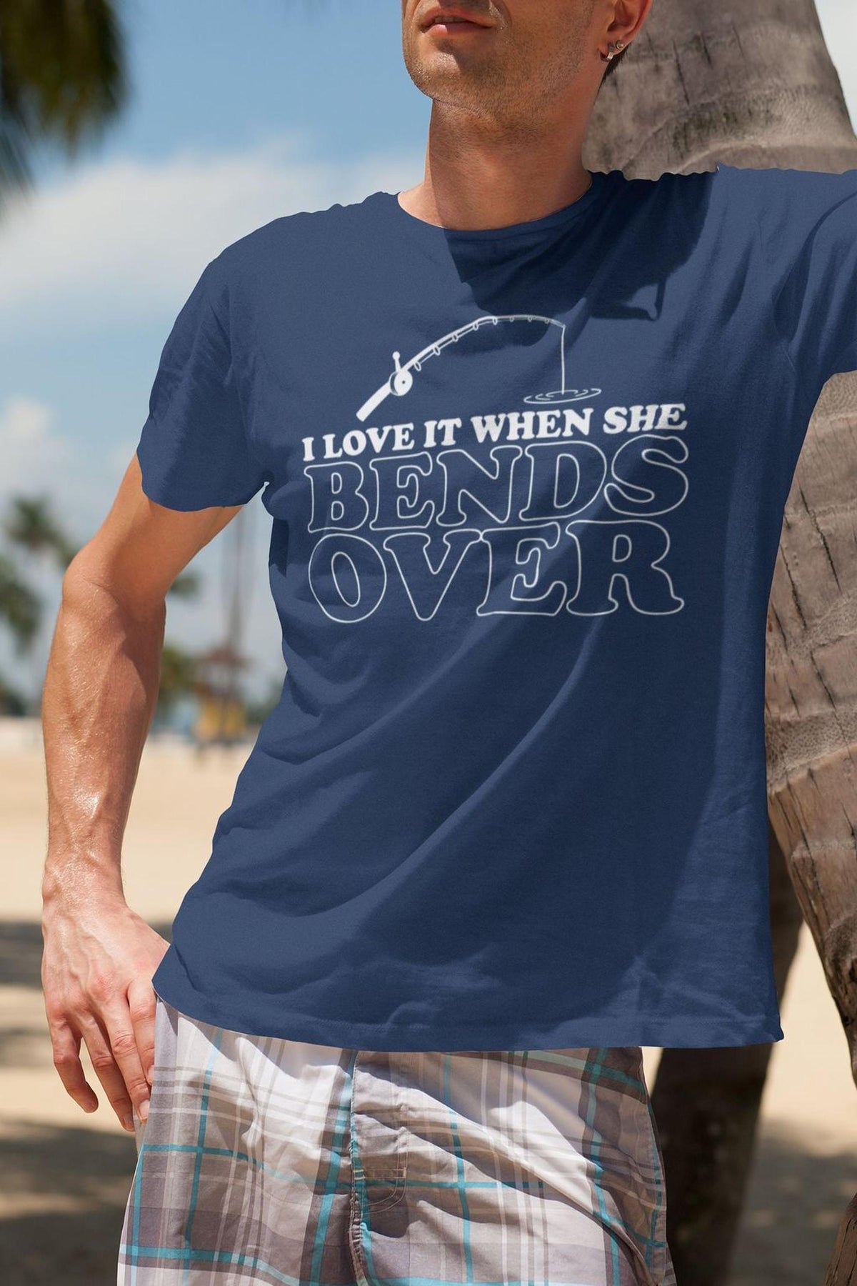 Comfort Colors® Funny Fishing Tee, Grandpa and Dad Shirt, She Bends Over