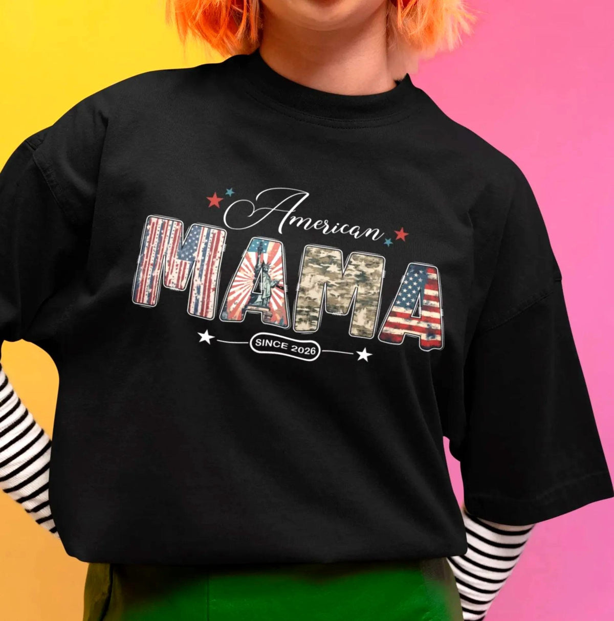 American Mama Shirt, July 4th Tee, USA Independence, Comfort Colors®