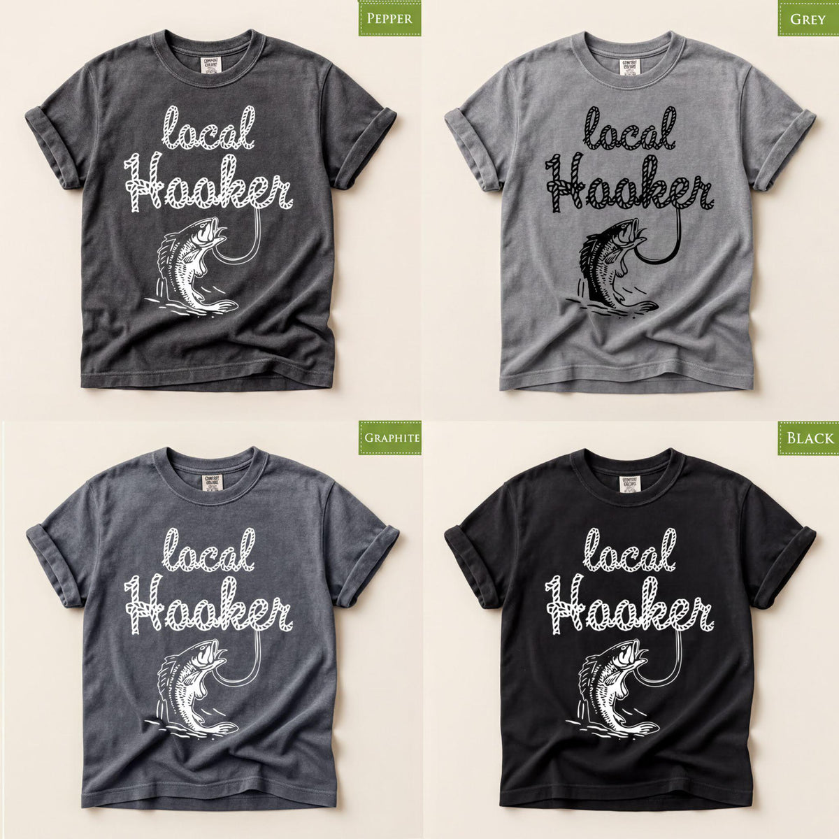 Comfort Colors® Local Hooker Fishing Shirt, Funny TShirt for Anglers, Fly Fisherman Top