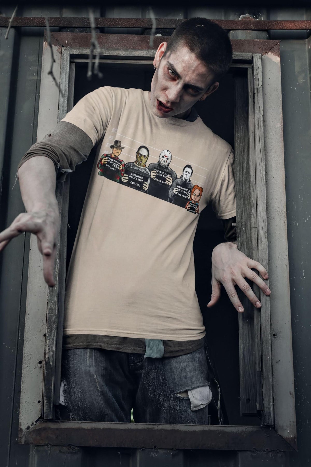 Comfort Colors® The Usual Horror Suspects Halloween T-shirt, Funny Slasher Movie Tee, Fall Autumn Tshirt