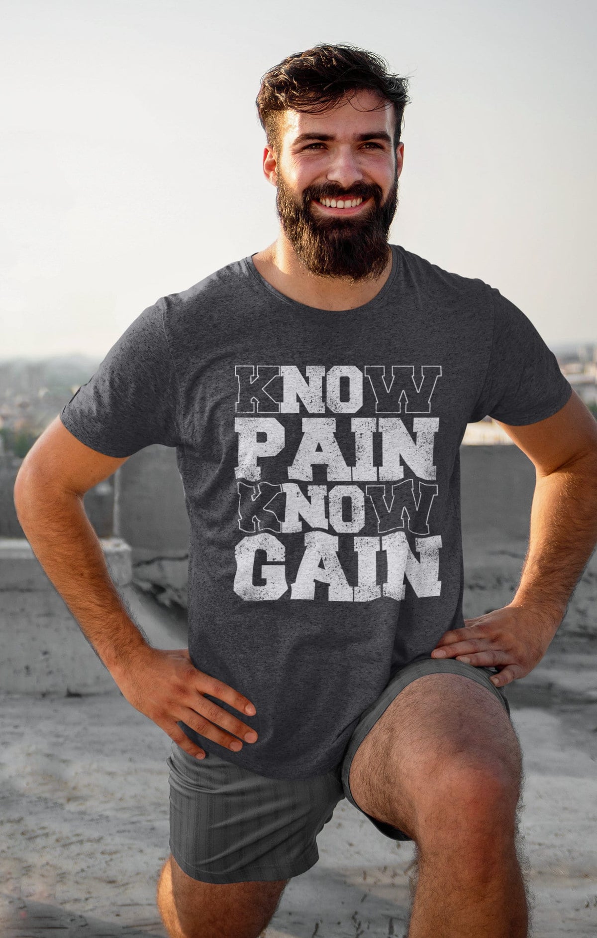 Workout T-shirt for Gym Rat, No Pain No Gain, Motivational Exercise Gift
