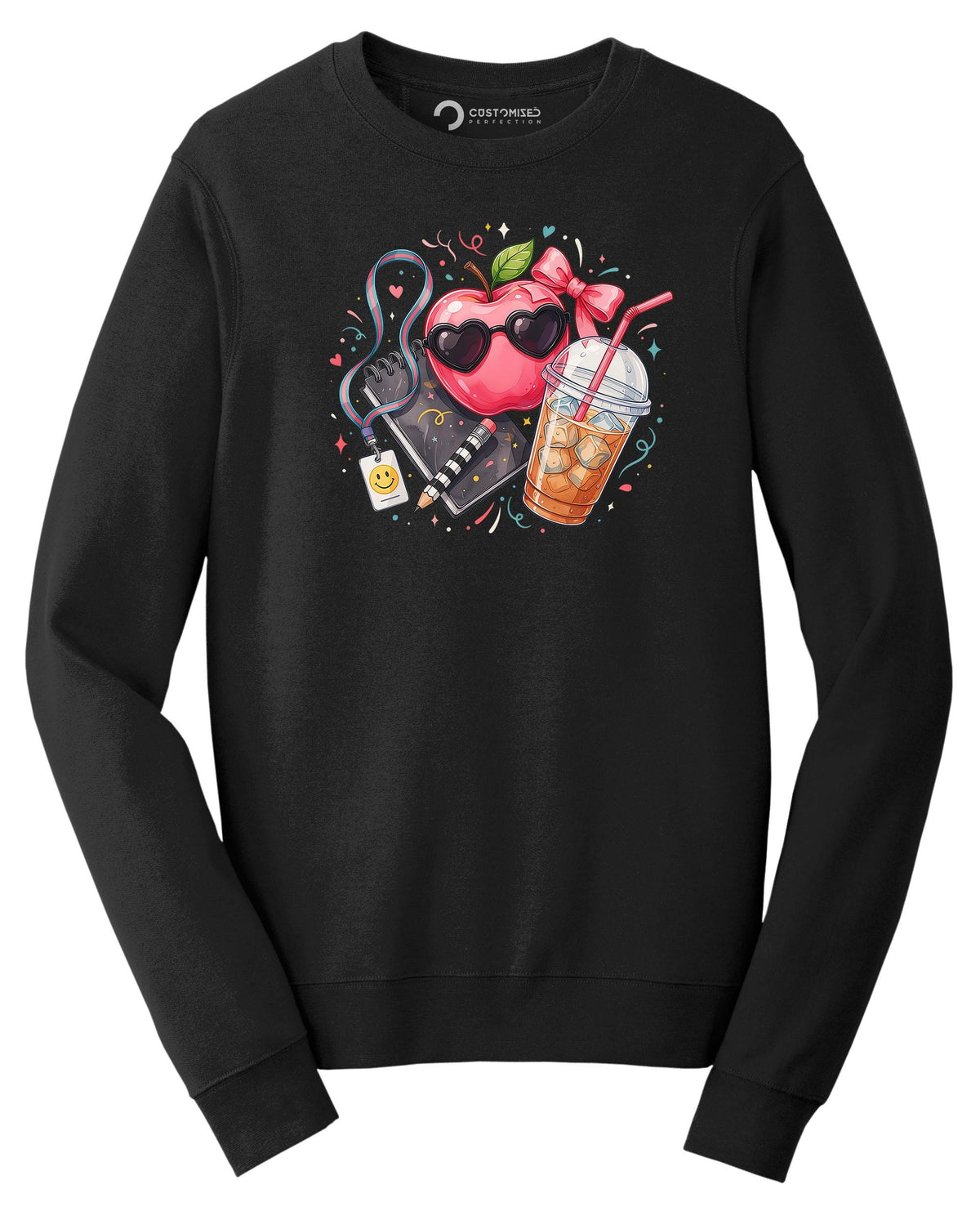 Teacher Shirt | Cute Apple Iced Coffee Hoodie | Back To School Gift Idea