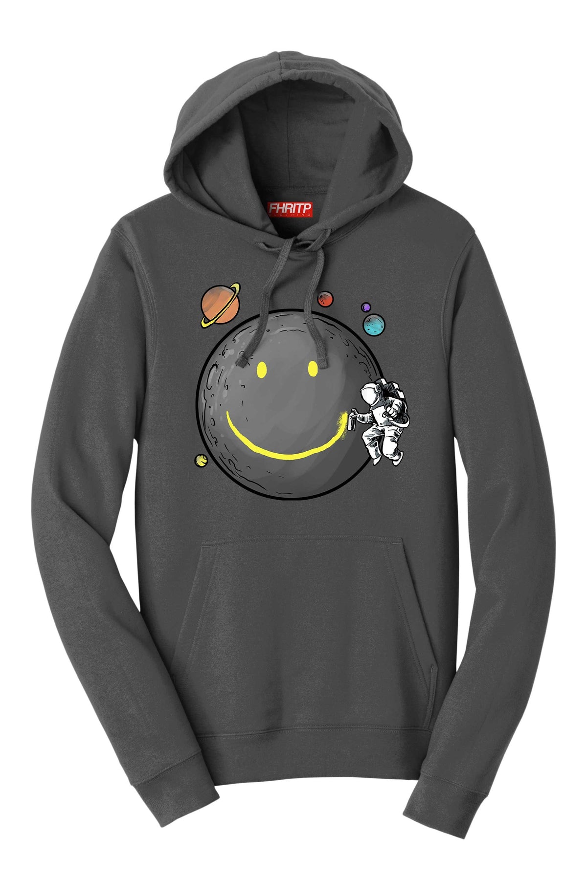 Smiley Moon Astronaut Funkalicious Graffiti Spoof Funny Hoodie
