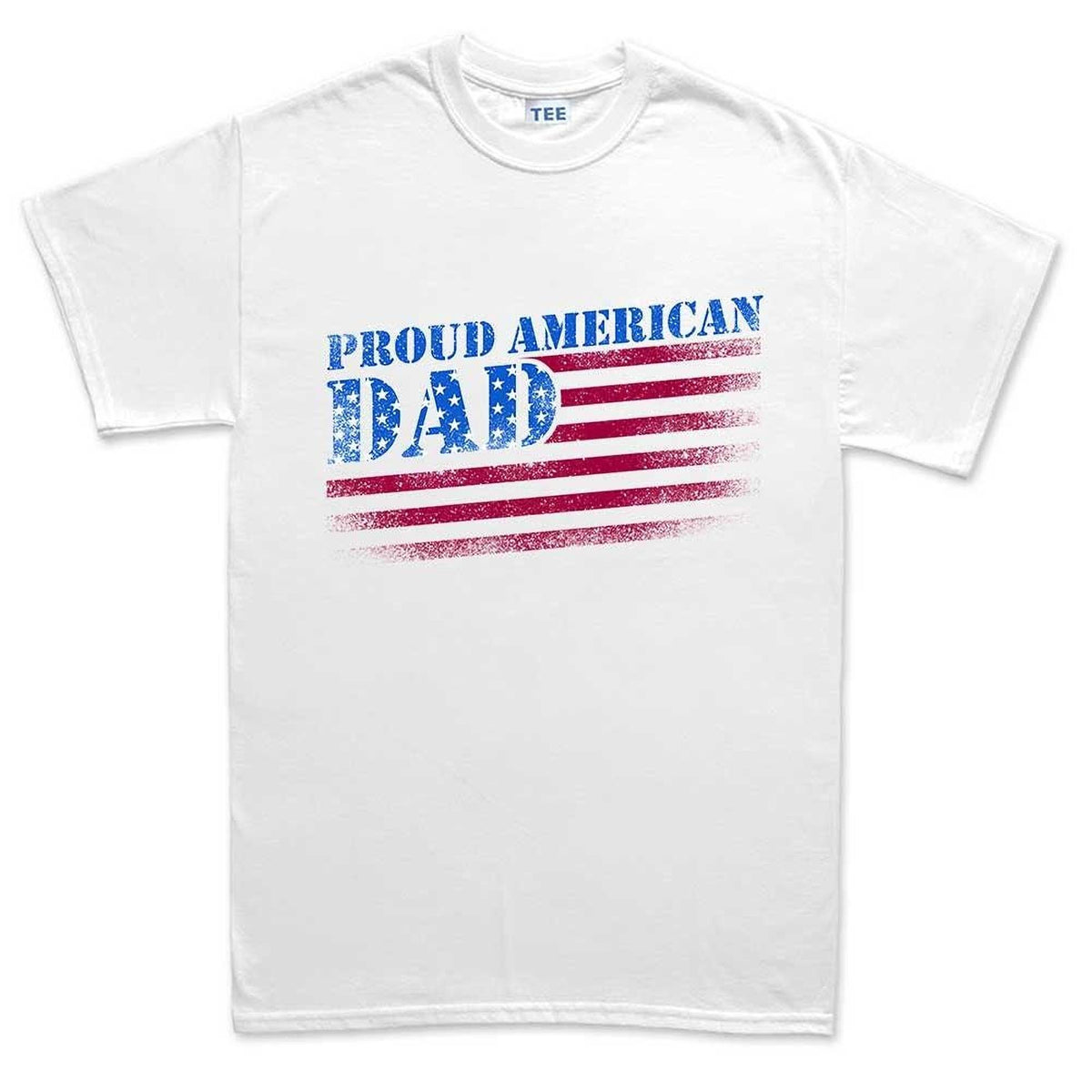 Proud American Dad Shirt, Patriotic Father's Day Gift, Papa Mens Tee Top