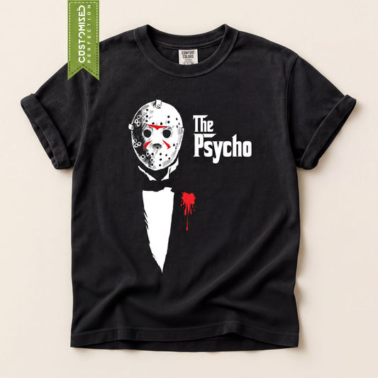 Comfort Colors® Halloween Jason Mask T-shirt, Psycho Killer Top, Trick Or Treat Costume Tee