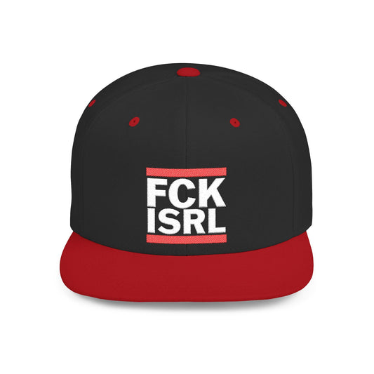 FCK ISRL Embroidered Flat Bill Cap, Anti War Hat, Pro Peace Yupoong® Cap, No More Wars