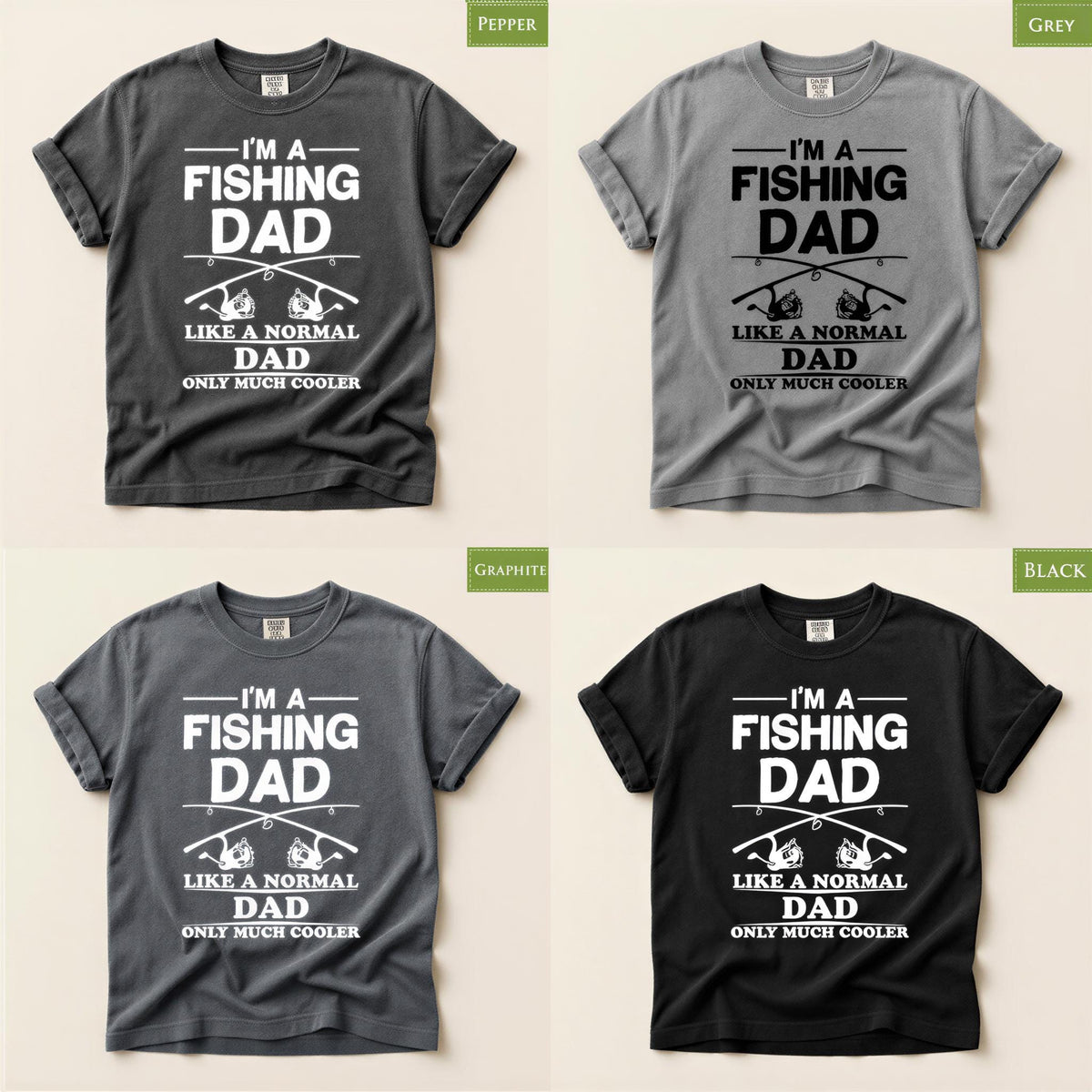 Dad Fishing Shirt, Fisherman Gift for Fathers, Comfort Colors® Funny Angler Papa Tee
