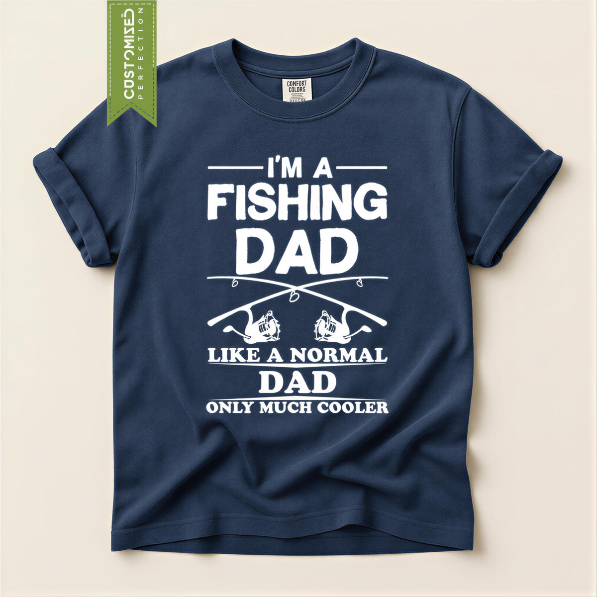 Dad Fishing Shirt, Fisherman Gift for Fathers, Comfort Colors® Funny Angler Papa Tee