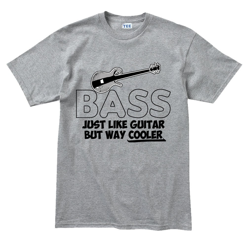 Mens Bass Cooler Than Guitar Funny Bassist T shirt Tee Top T-shirt