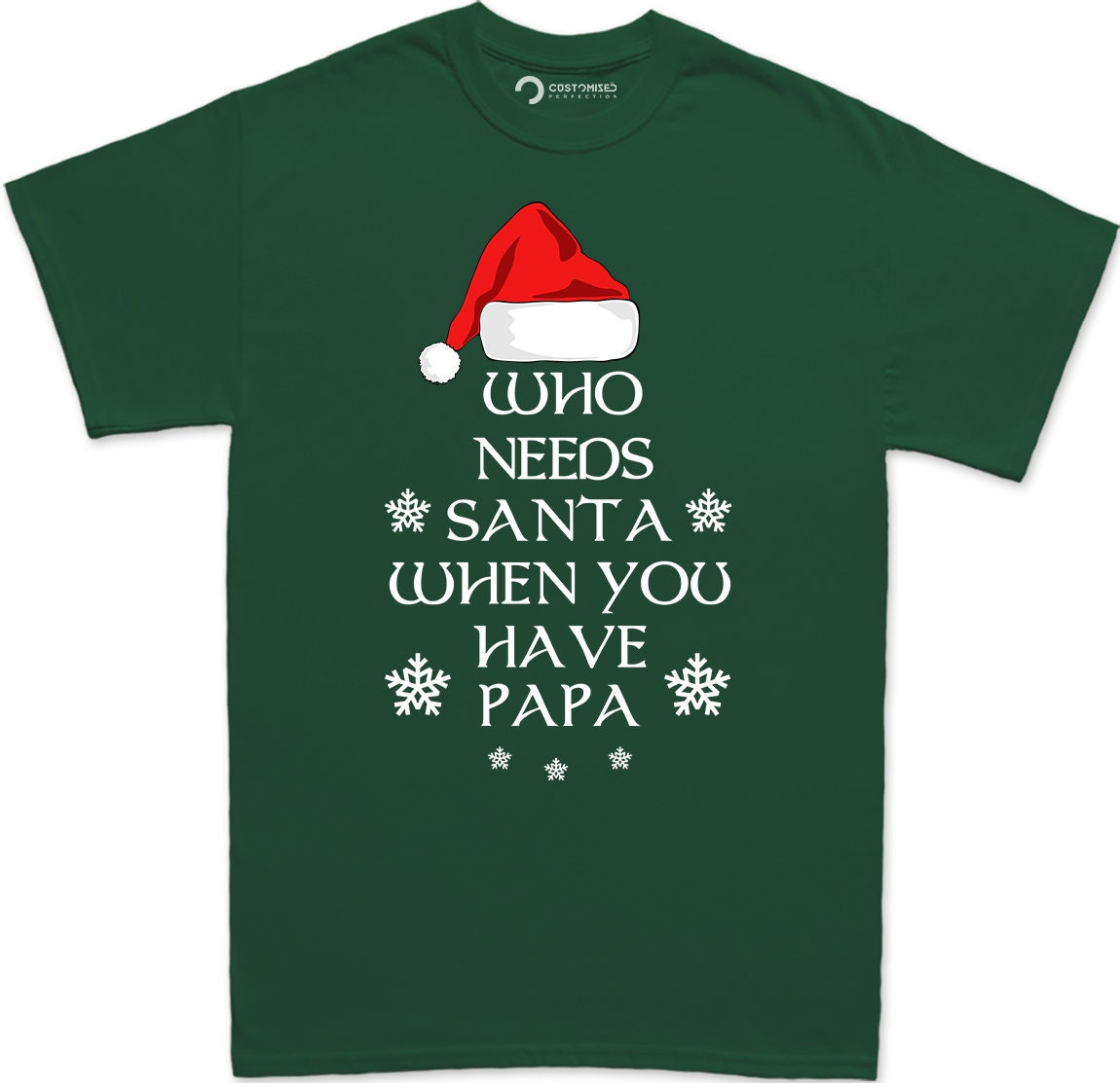 Funny Dad Christmas Shirt, Who Needs Santa Papa Holiday Tee