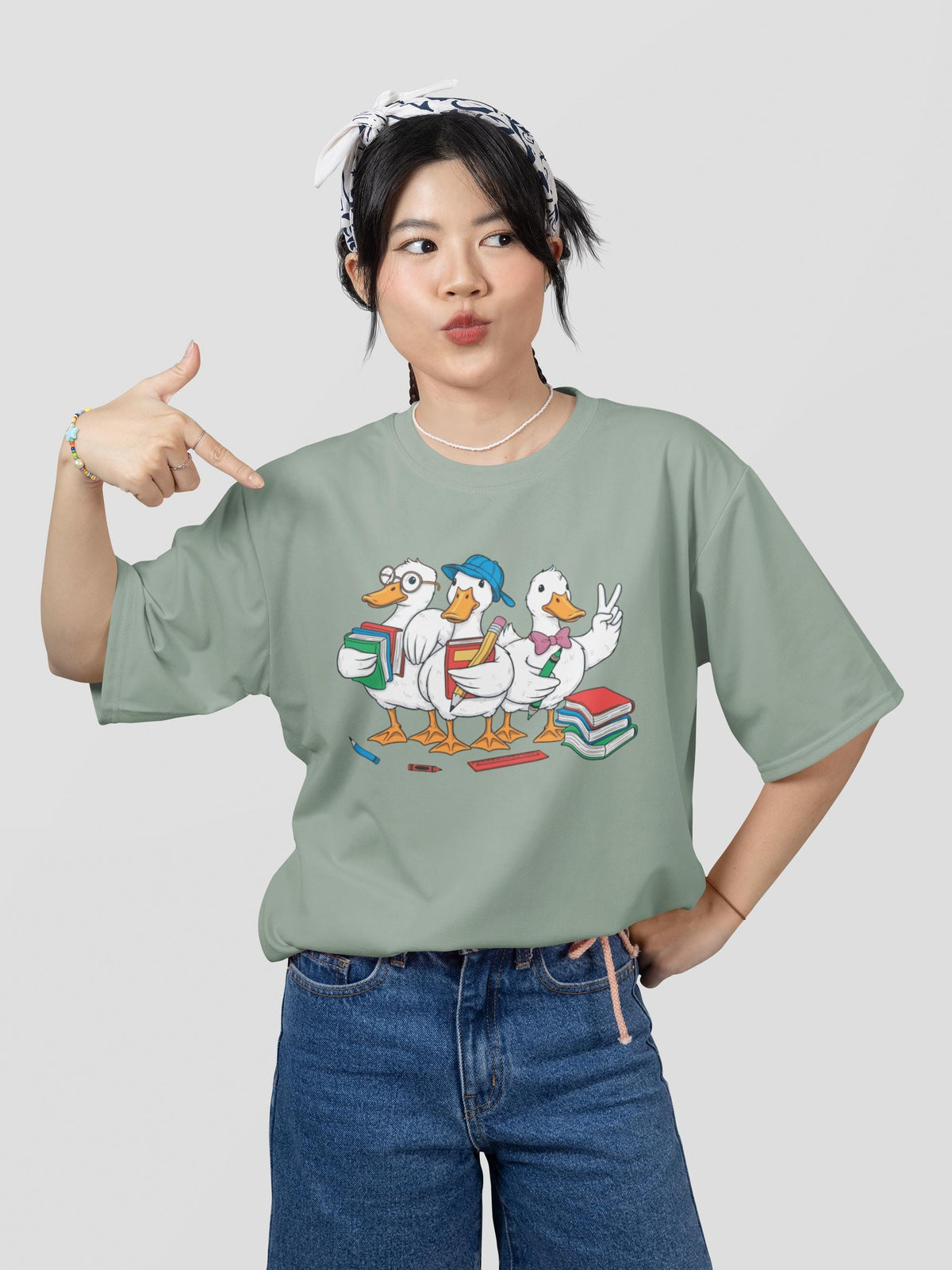 Geese Ducks Back to School T-Shirt, Cute Teacher Student Gift, First Day Classroom BTS Tee