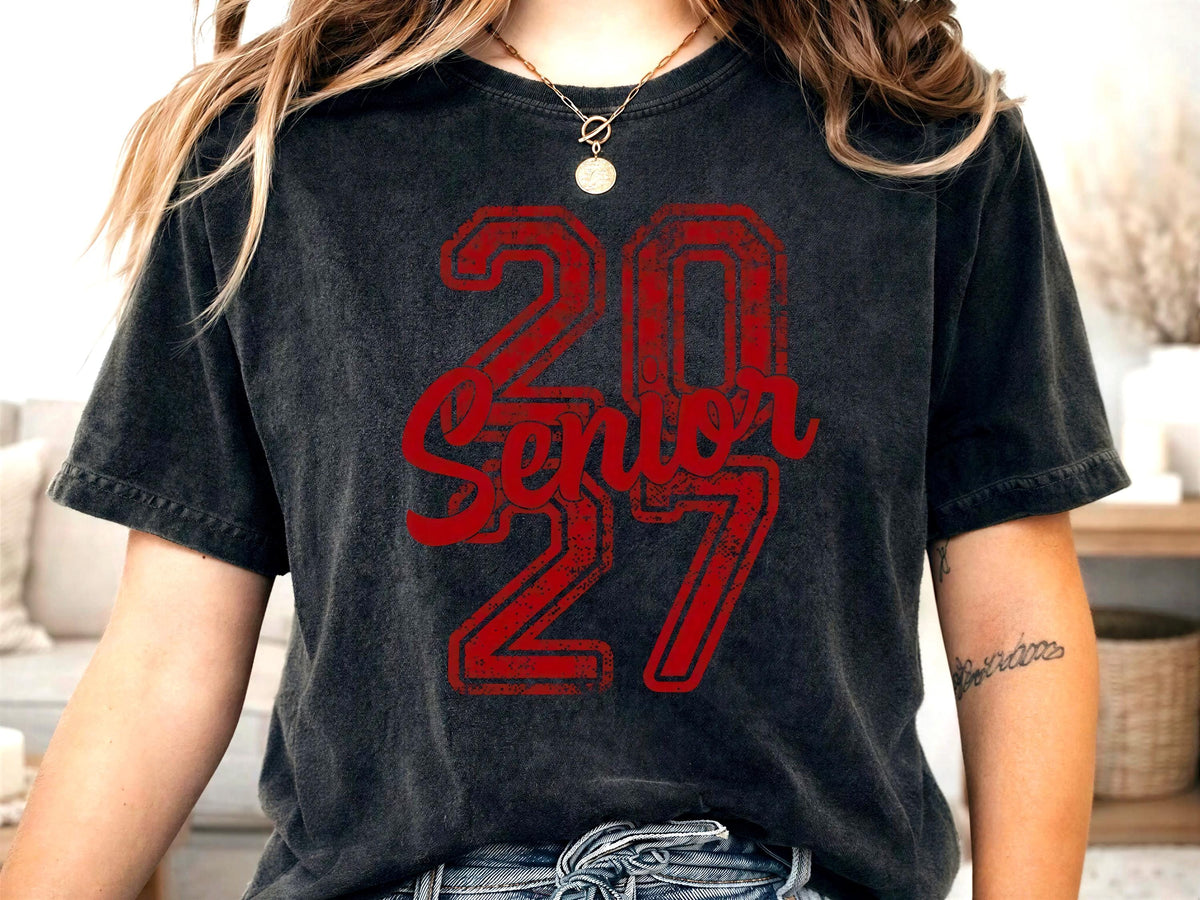 Senior 2027 Shirt | Distressed Varsity Hoodie | Class Of 2027 Grad Gift