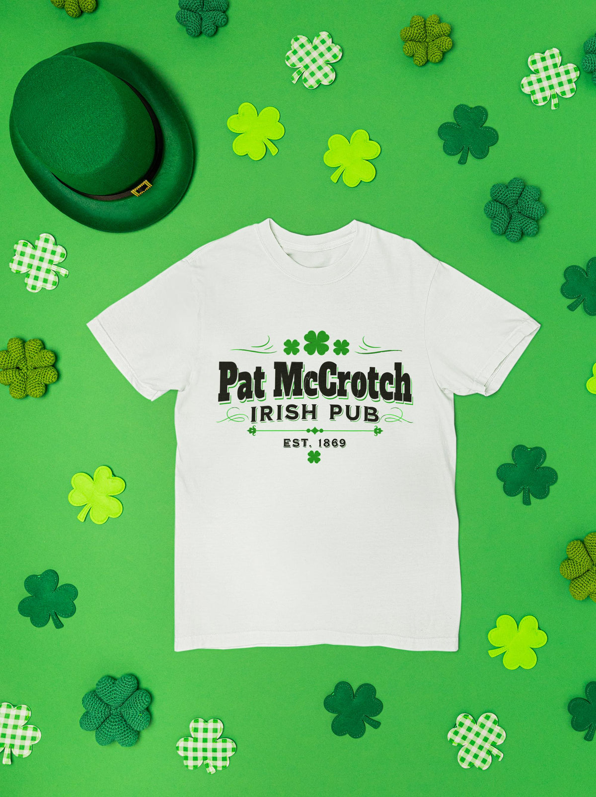 Funny Irish St. Patricks Shirt, Pat McCrotch Humor Tee