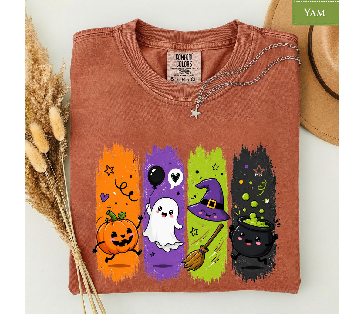 Comfort Colors® Cute Halloween School Friends Shirt, Back to School Cute top, Spooky Fall Classroom Educator Tee