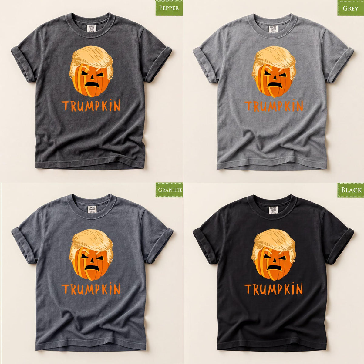 Comfort Colors® Halloween Trump Pumpkin T-shirt, Trumpkin Funny Tee, Fall Autumn Tshirt