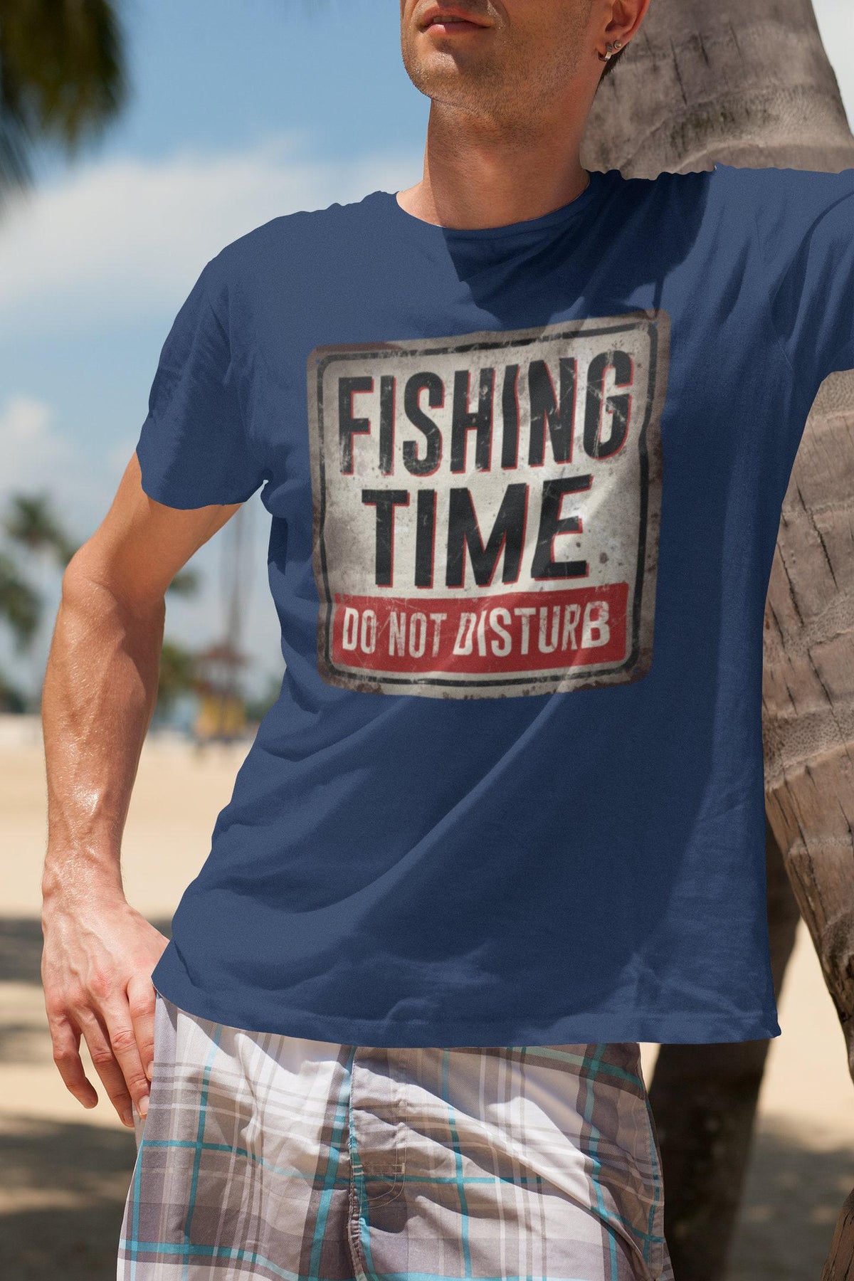 Funny Fishing Time Shirt, Do Not Disturb Tee, Sarcastic Warning Sign Top