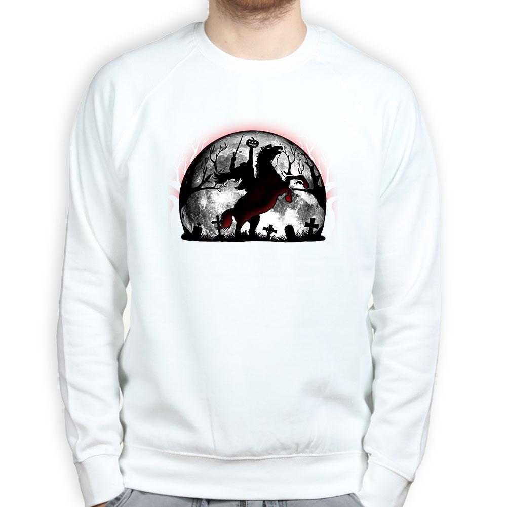 Headless Horseman Silhouette Shirt, Halloween Graveyard Moon T-Shirt, Pumpkin Sword Rider Hoodie, Spooky Silhouette Sweatshirt