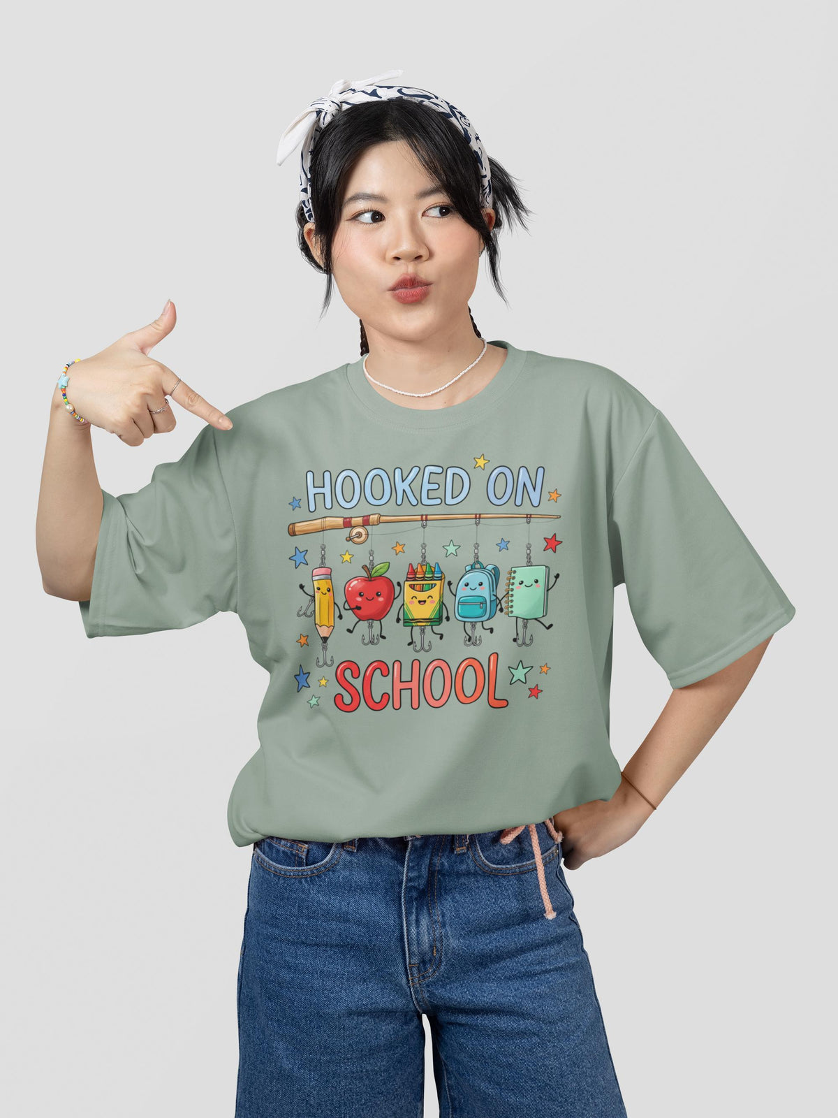 Comfort Colors® Hooked on School Fishing Teacher Shirt, Classroom Student Gift, First Day Back Tee