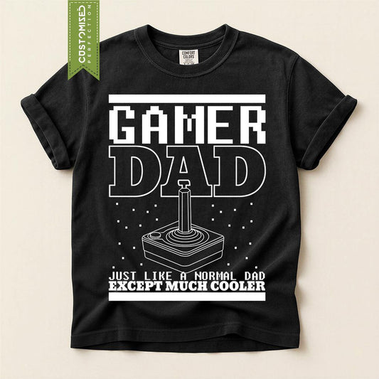 Funny Gamer Dad Shirt - Retro Style Comfort Colors® Tee, Gaming Gift for Papa
