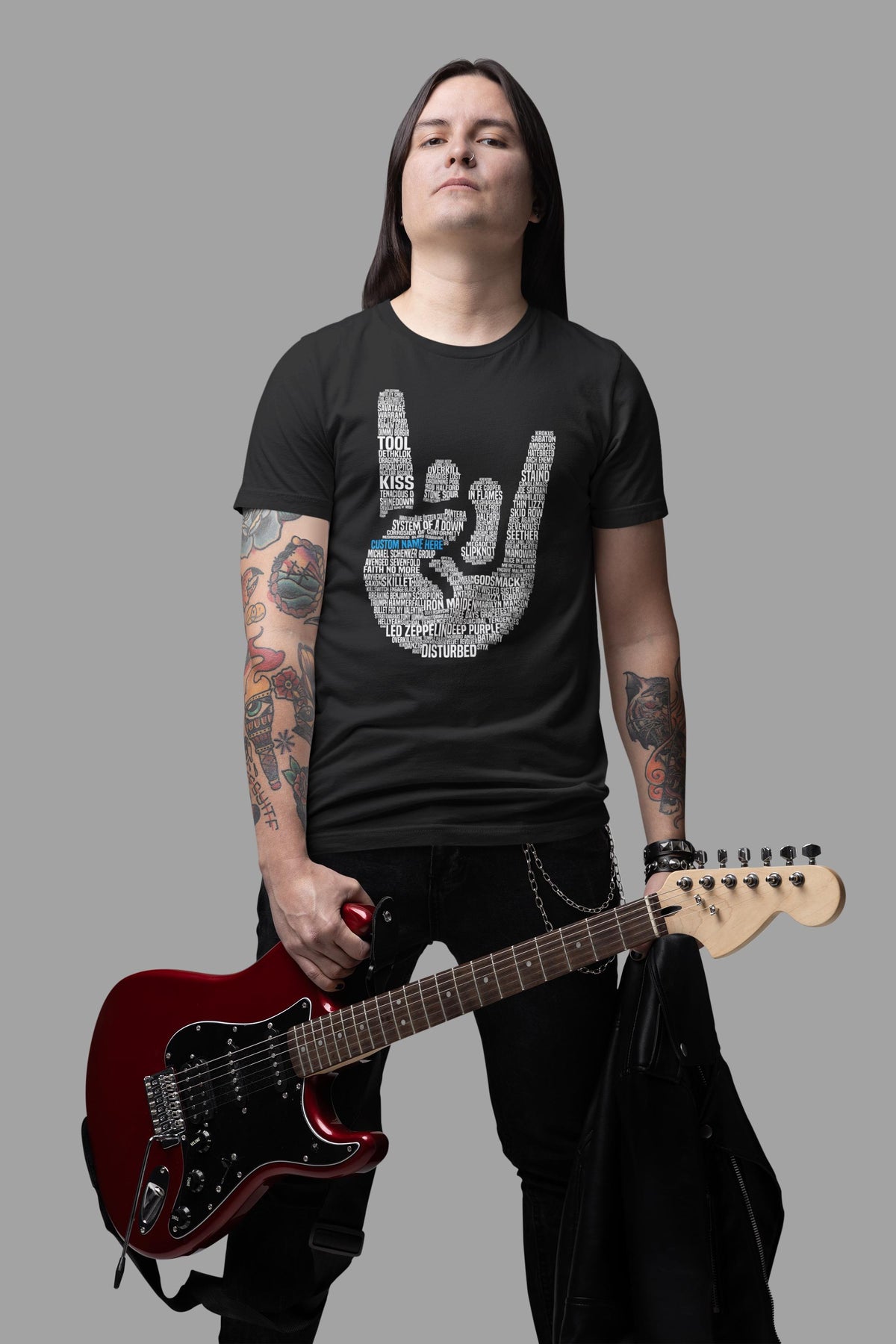 Metal Music Shirt, Heavy Metal Music Gift, Customized Metal Music T-shirt, Heavy Metal Legends TShirt, Gift for Metalheads, Devil Horns
