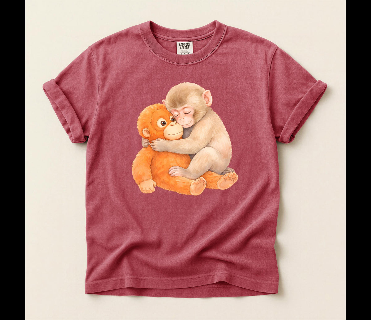 Monkey Punch Comfort Colors® T-Shirt, Emotional Support Tee, Japanese Macaque