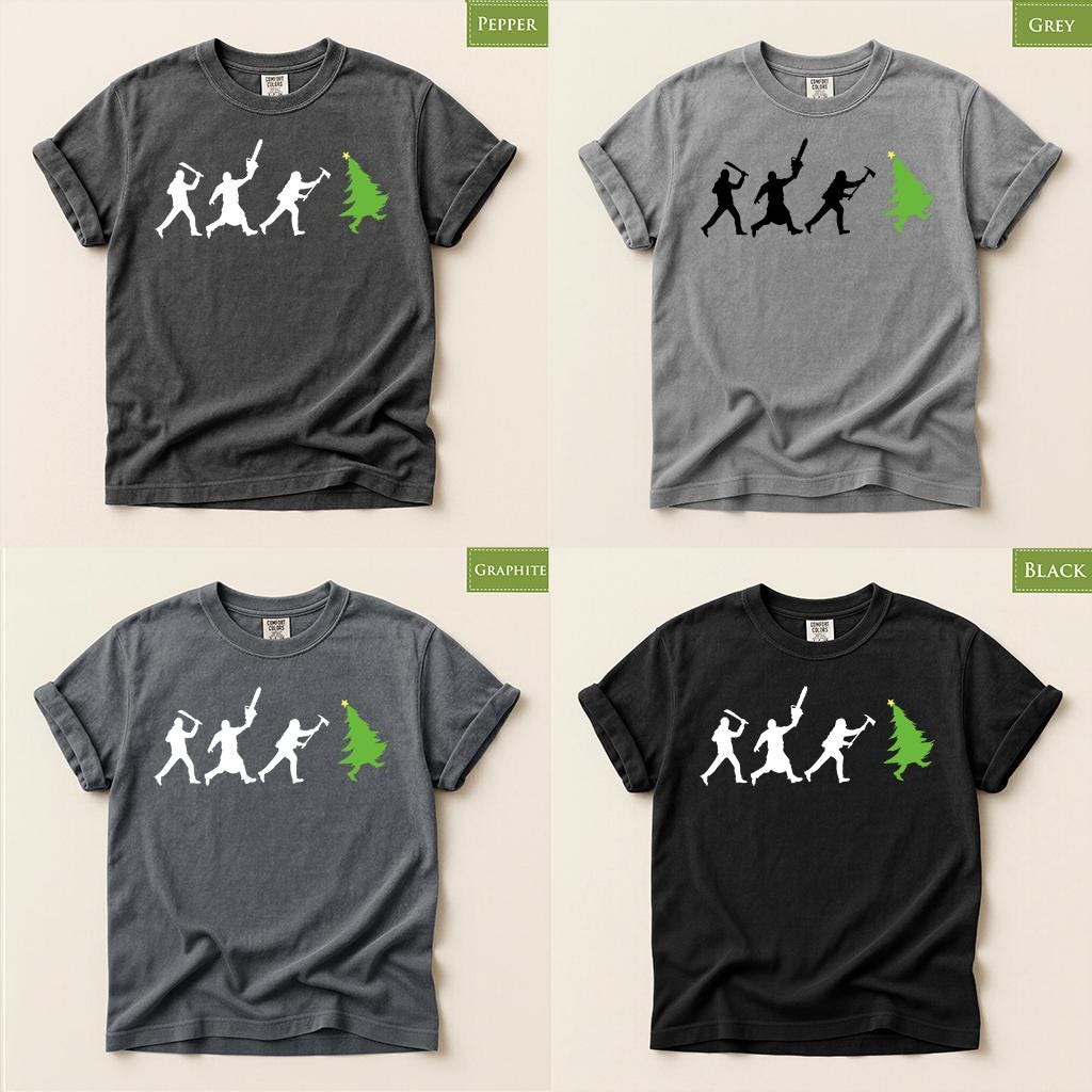 Comfort Colors® Christmas Tree Warrior Shirt, Funny Holiday Tee, Christmas Tree Graphic, Festive Winter Gift