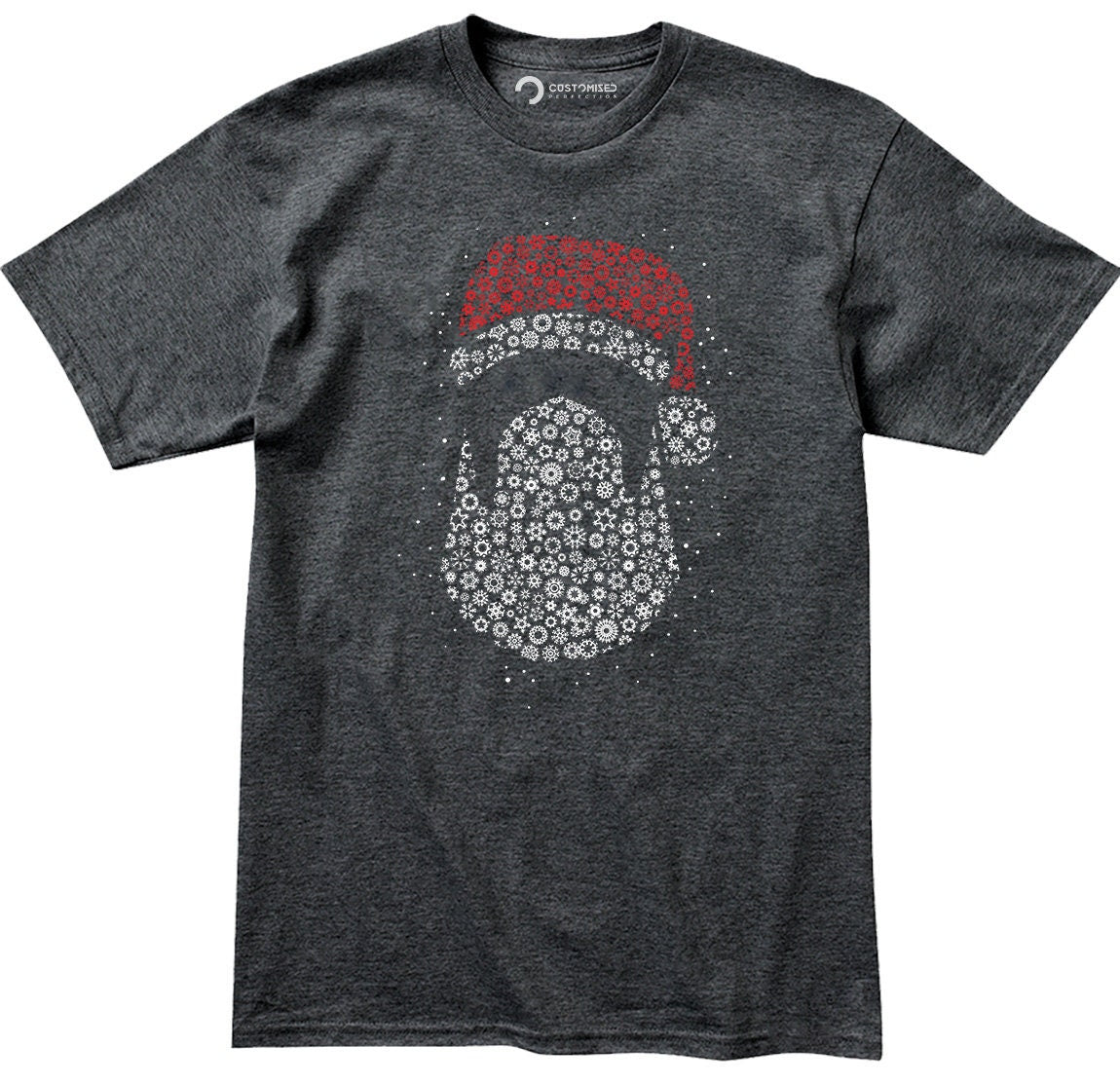 Funny Christmas Santa Shirt for Men, Funny Santa Face Shirt, Cool Santa Shirt, Family Christmas Shirt, Holiday Shirt, Santa Shape Gift Shirt