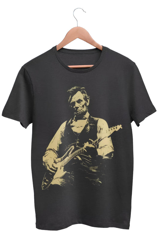 Abraham Lincoln Guitar Tee: Retro Music Shirt, Politics Humor Gift