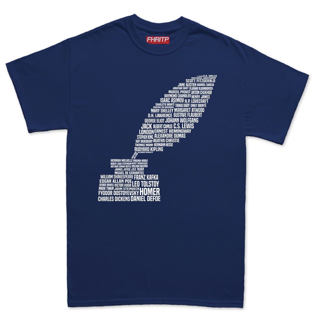 Mens Literature Legends Novelist Writer Author Novel Book Tribute T shirt Tee Top T-shirt