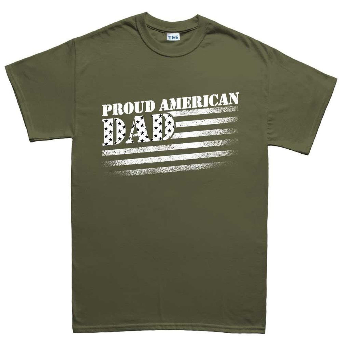 Proud American Dad Shirt, Patriotic Father's Day Gift, Papa Mens Tee Top