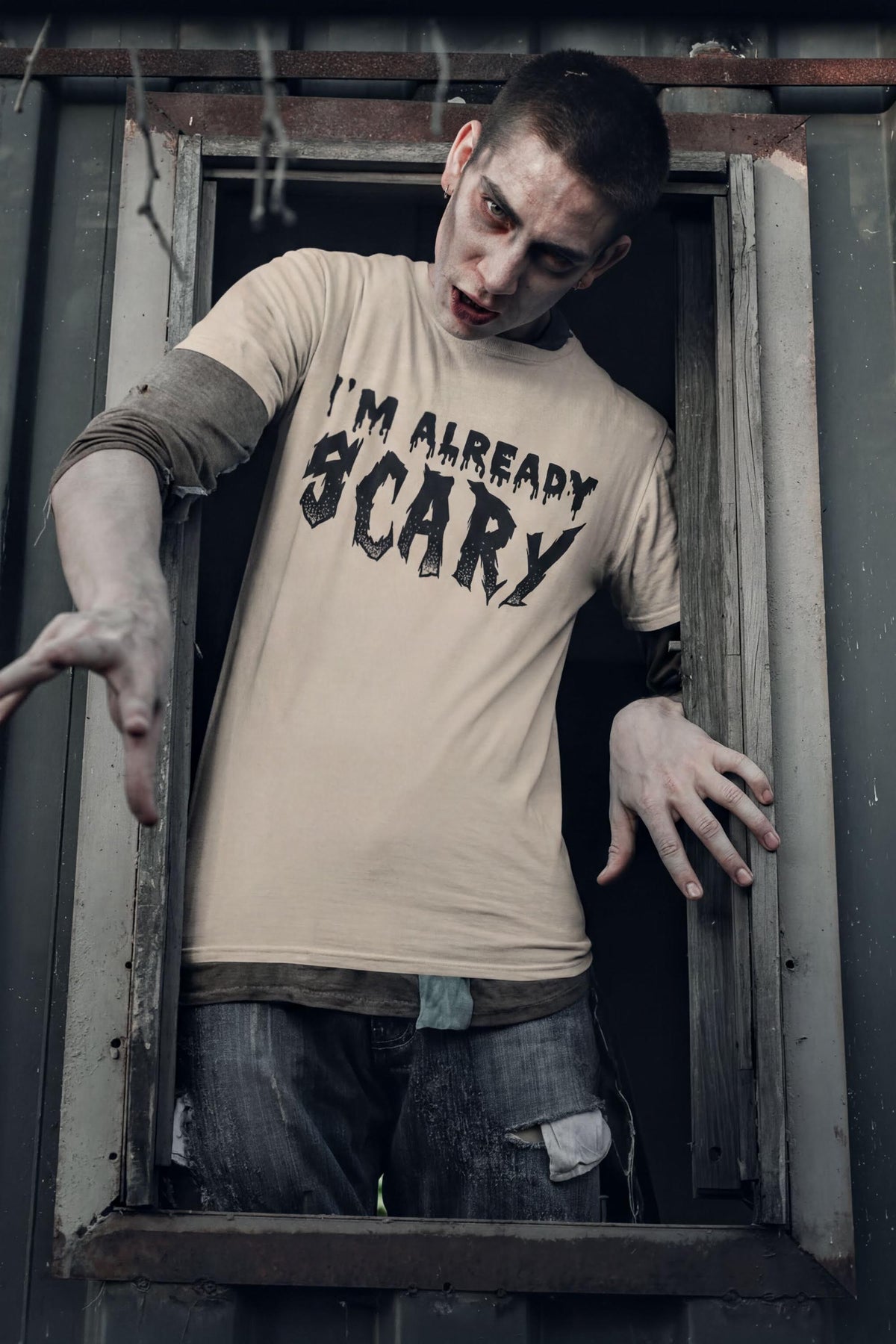 Comfort Colors® I'm Already Scary Funny T-Shirt, Halloween Costume Top, Horror Movie Tee, Fall Autumn