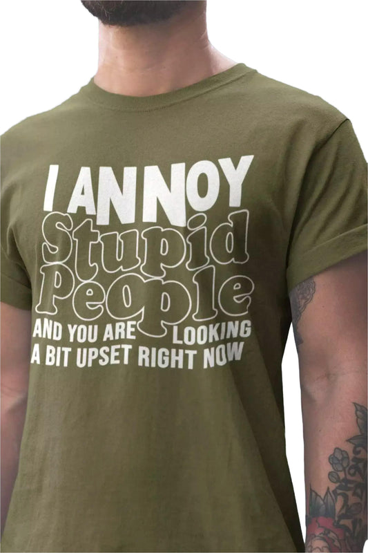 Funny Sarcastic Shirt, I Annoy Stupid People Tee, Meme Humor Design
