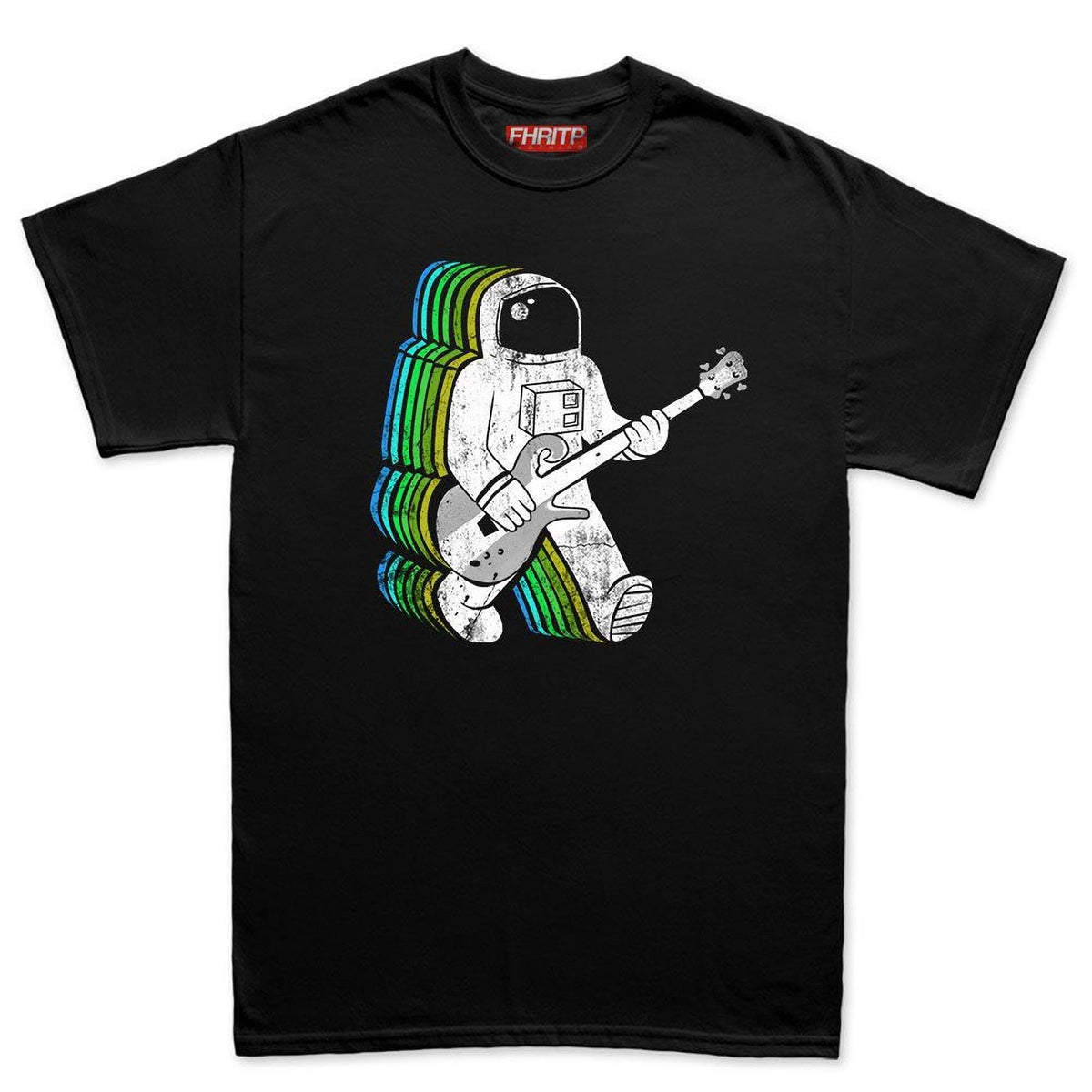 Astronaut Guitar T-Shirt, Spaceman Bassist Design