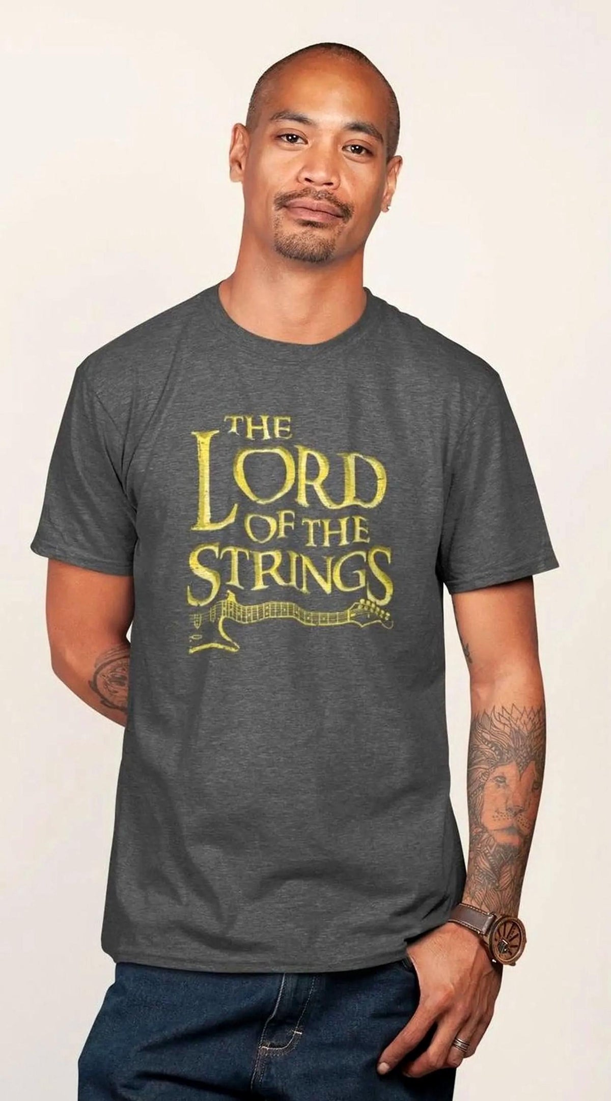 Lord of the Strings Guitar Shirt  Funny Rock Music Rings Tee