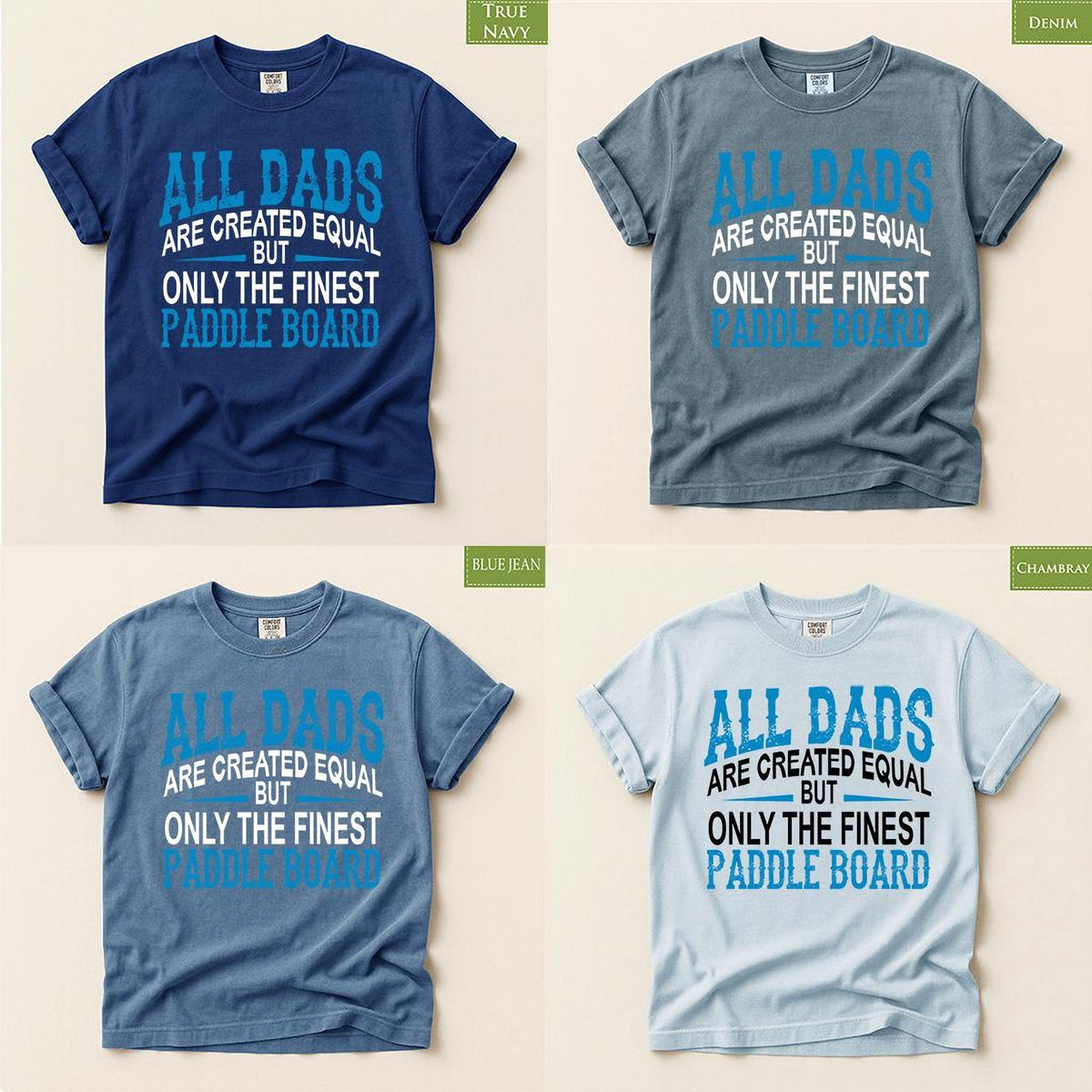 Paddle Board Dad Shirt: Comfort Colors® Lake Life and Beach Fathers Tee