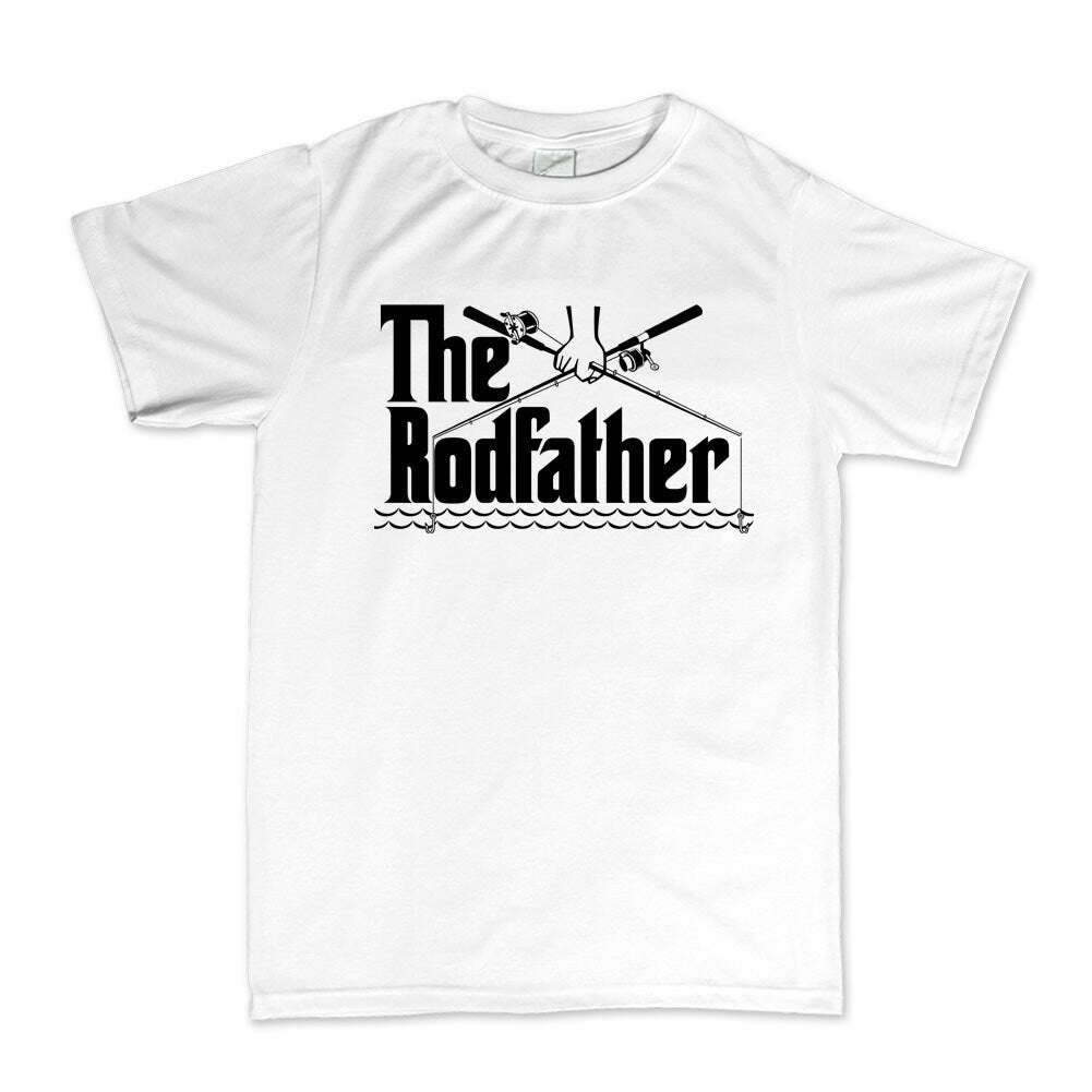 The Rodfather Fishing Angler Fisherman Father Day Mens T shirt Tee Top T-shirt - R505