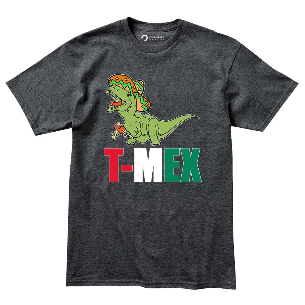 T-Rex Taco T-Shirt: Funny T-Mex Mexican Meme - Foodie Humor Tee