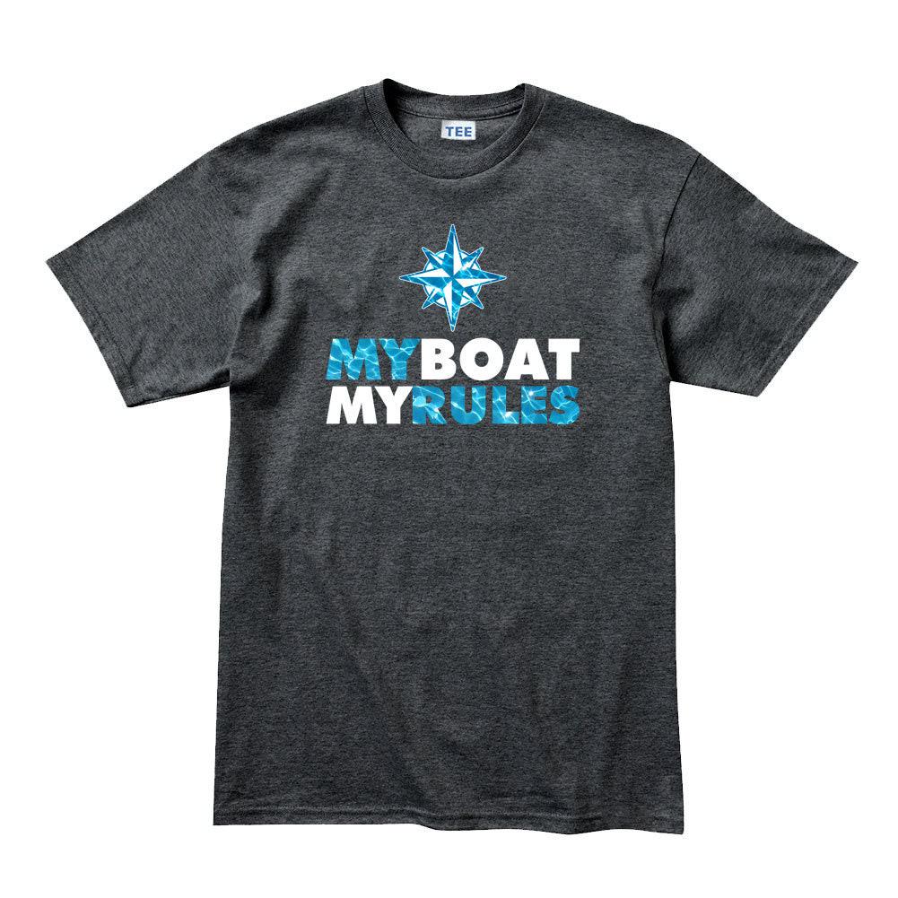 Funny Sailing Boat T-Shirt | My Boat My Rules Fishing Gift