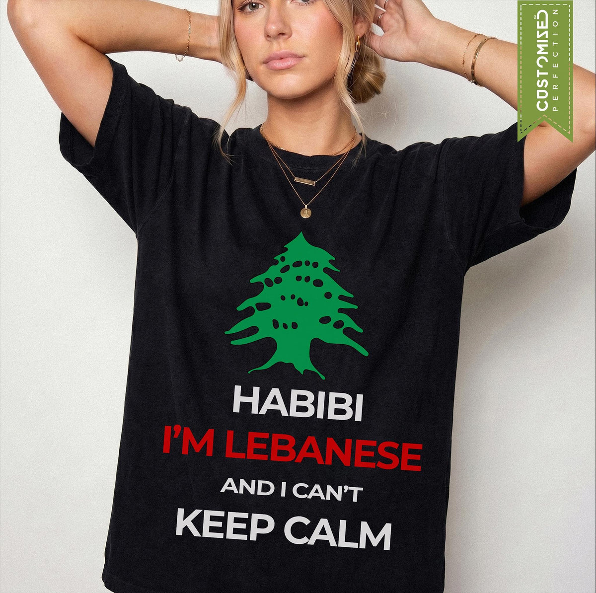 Habibi I'm Lebanese T-Shirt, Cedar Tree Lebanon Hoodie, Cant Keep Calm Sweatshirt, Lebanese Pride Gift Idea For Her Family