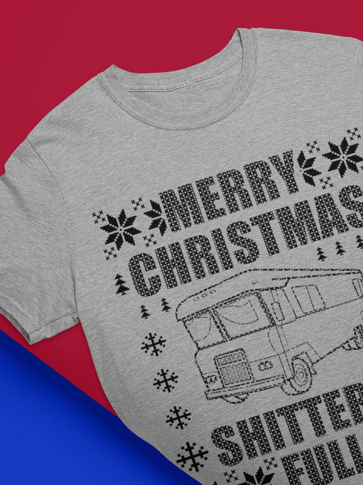 Mens Shitter's Full Christmas Vacation T-Shirt, Funny Ugly Sweater Tee
