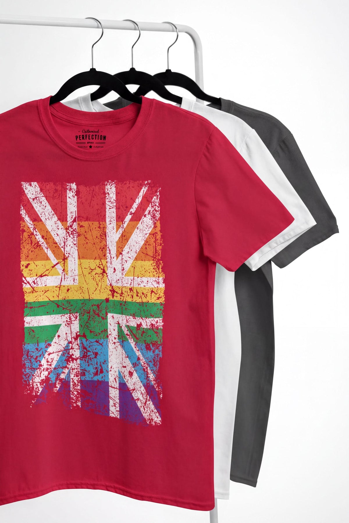 Comfort Colors® UK Union Jack Pride Flag Shirt, LGBTQIA2 Rights Top, British Gay Parade