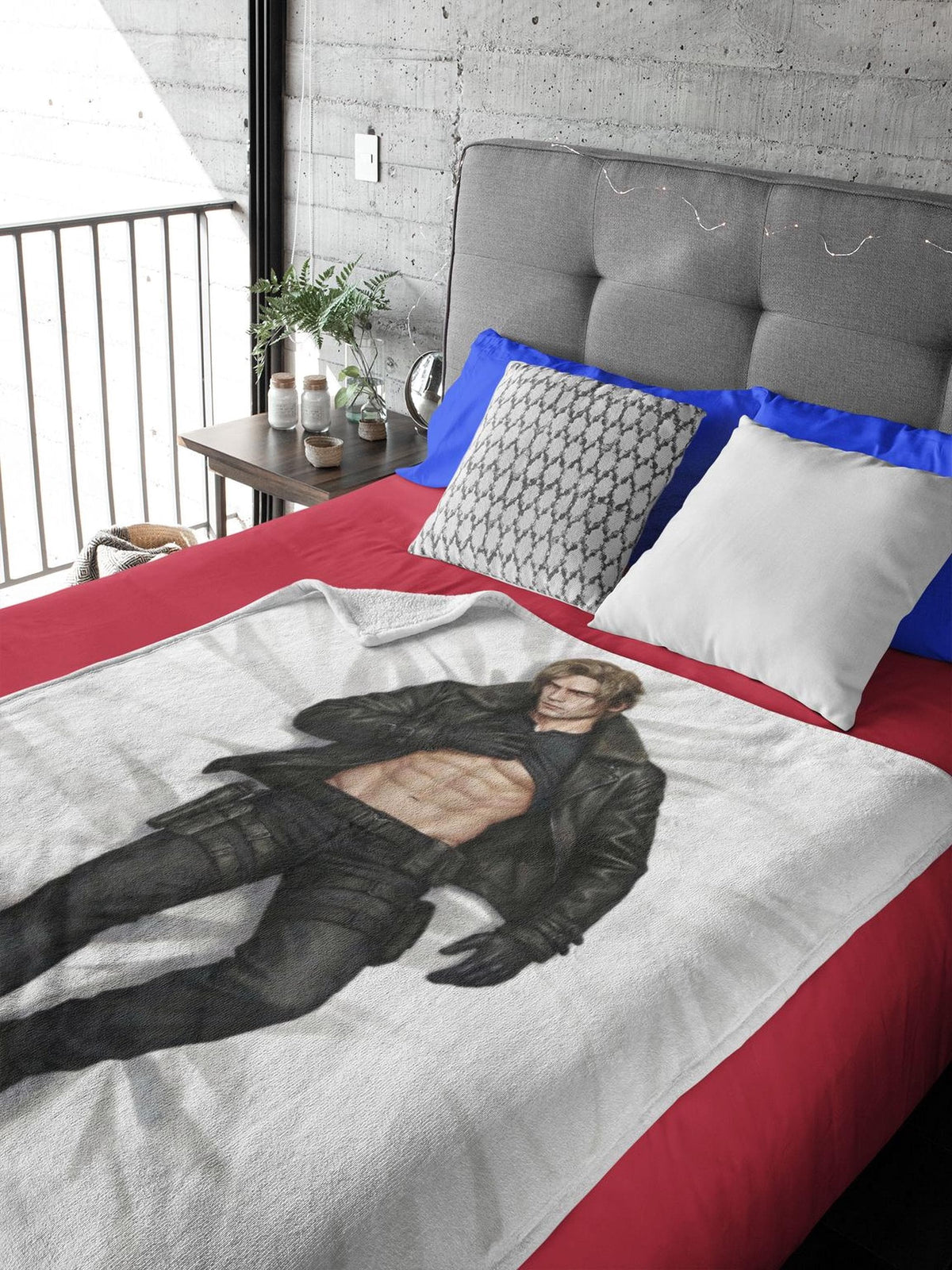 Leon Kennedy Resident Evil 9 Velveteen Plush Blanket, RE9 Game Fan Gift