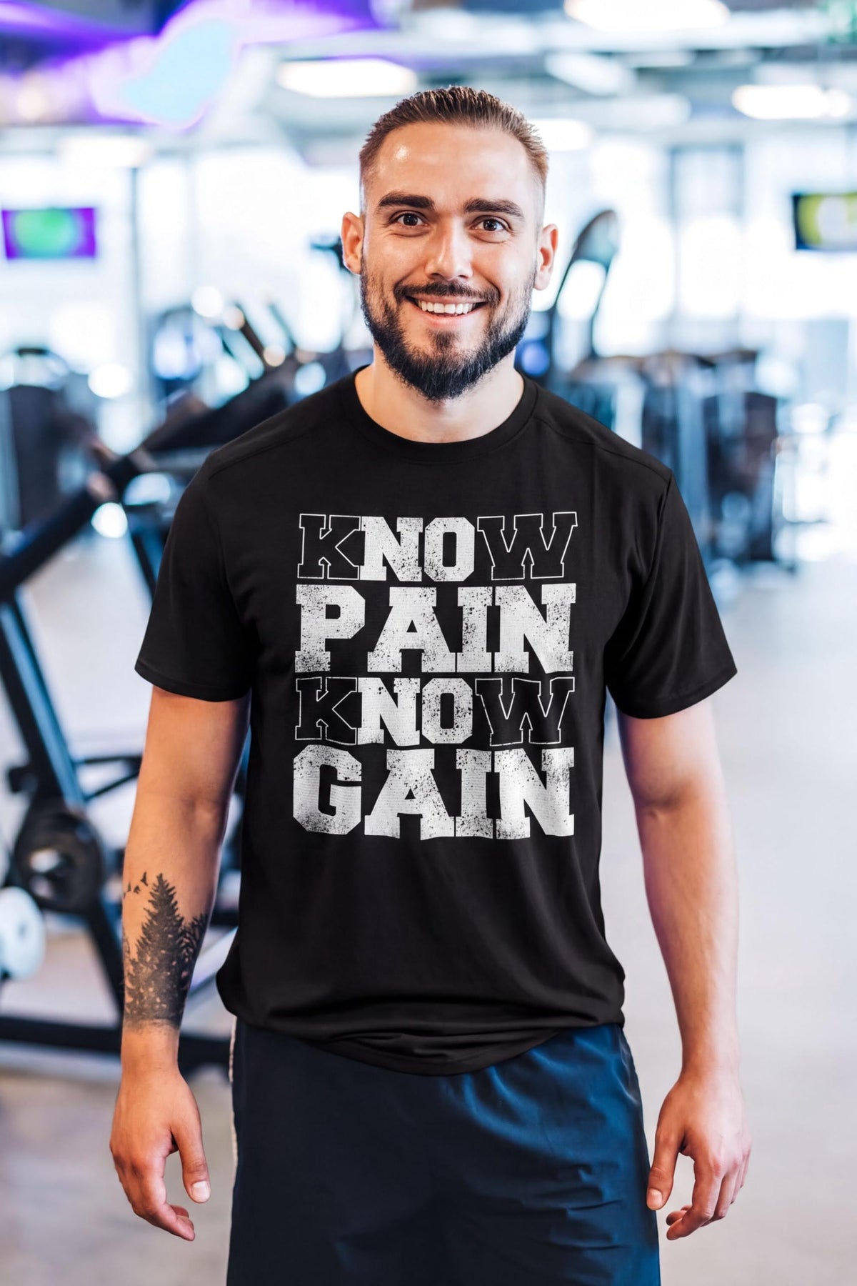 Comfort Colors® Workout Shirt, Know Pain Know Gain Tee, Gym Motivational Exercise Top